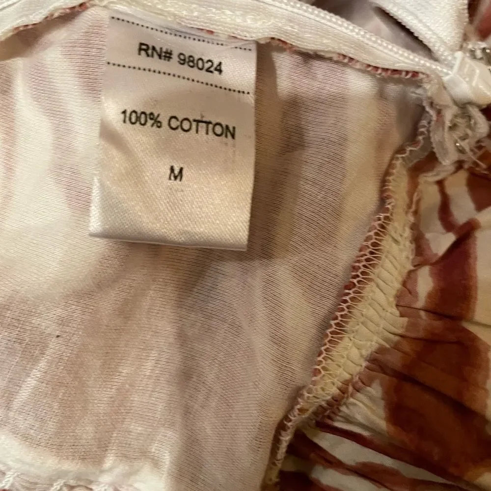 NWT Anthropologie Love The Label Smocked Puff-Sleeve Top size M Blouse